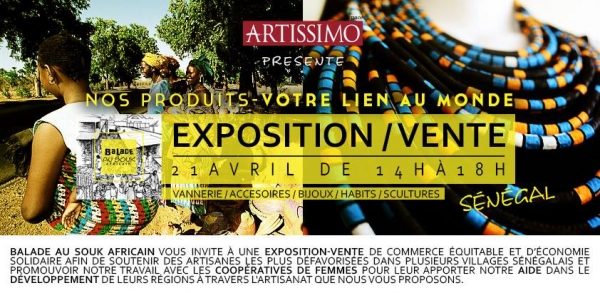 Conférence sur Camus et expo -vente d&#039;artisanat africain chez Artissimo
