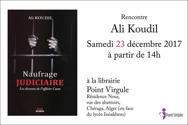 Rencontre avec Ali Koudil à la Librairie Point Virgule